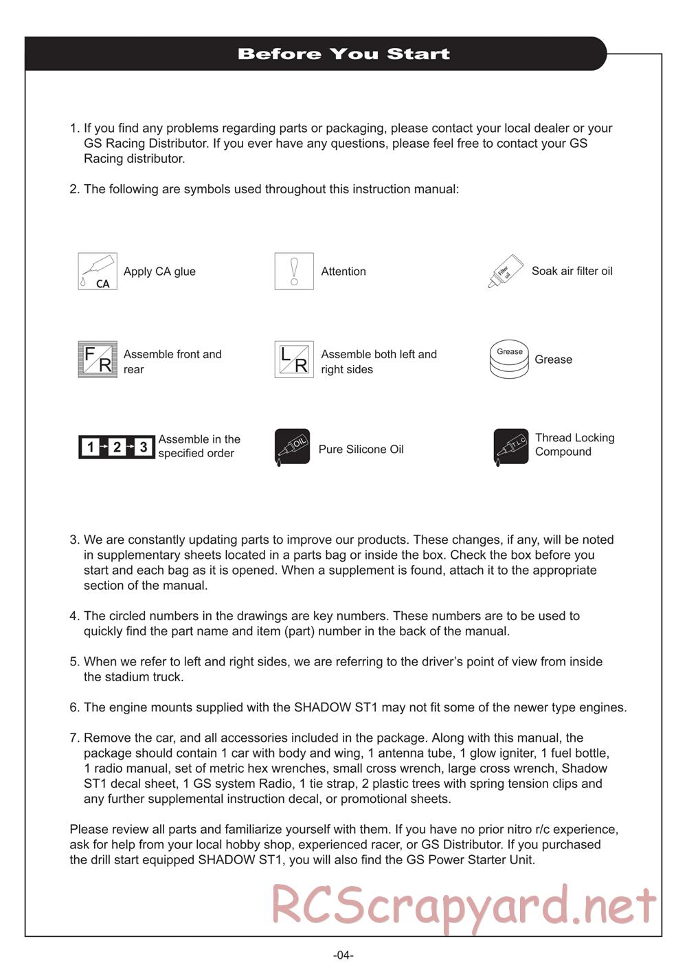 GS-Racing - Shadow ST1 - Manual - Page 4