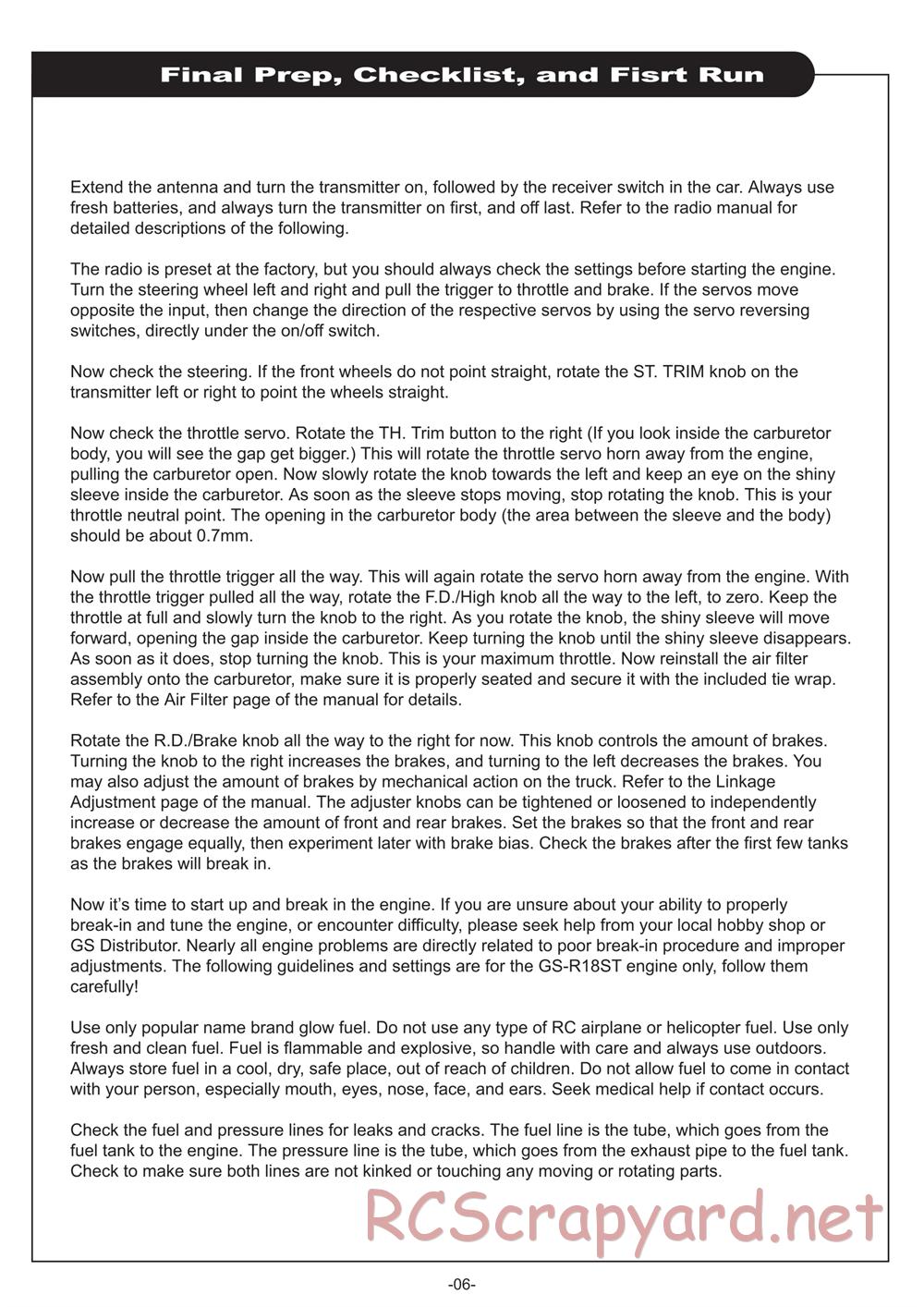 GS-Racing - Shadow ST1 - Manual - Page 6