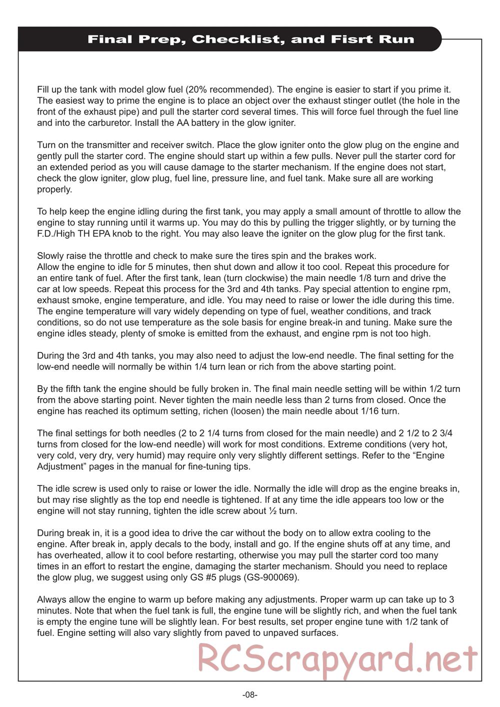 GS-Racing - Shadow ST1 - Manual - Page 8