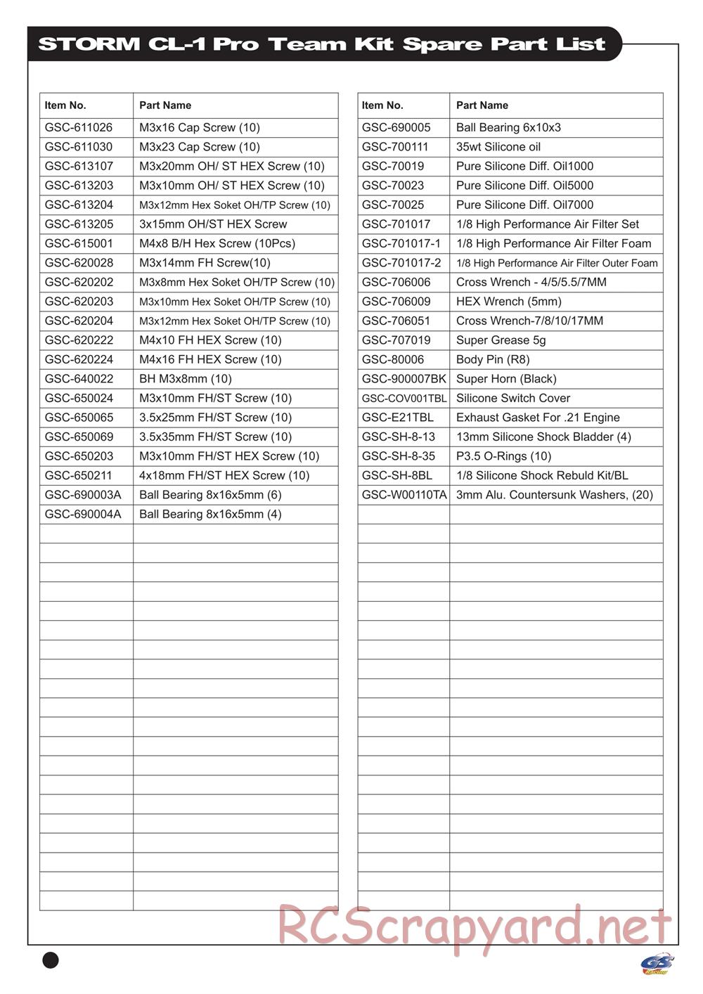 GS-Racing - Storm CL-1 Pro - Manual - Page 49