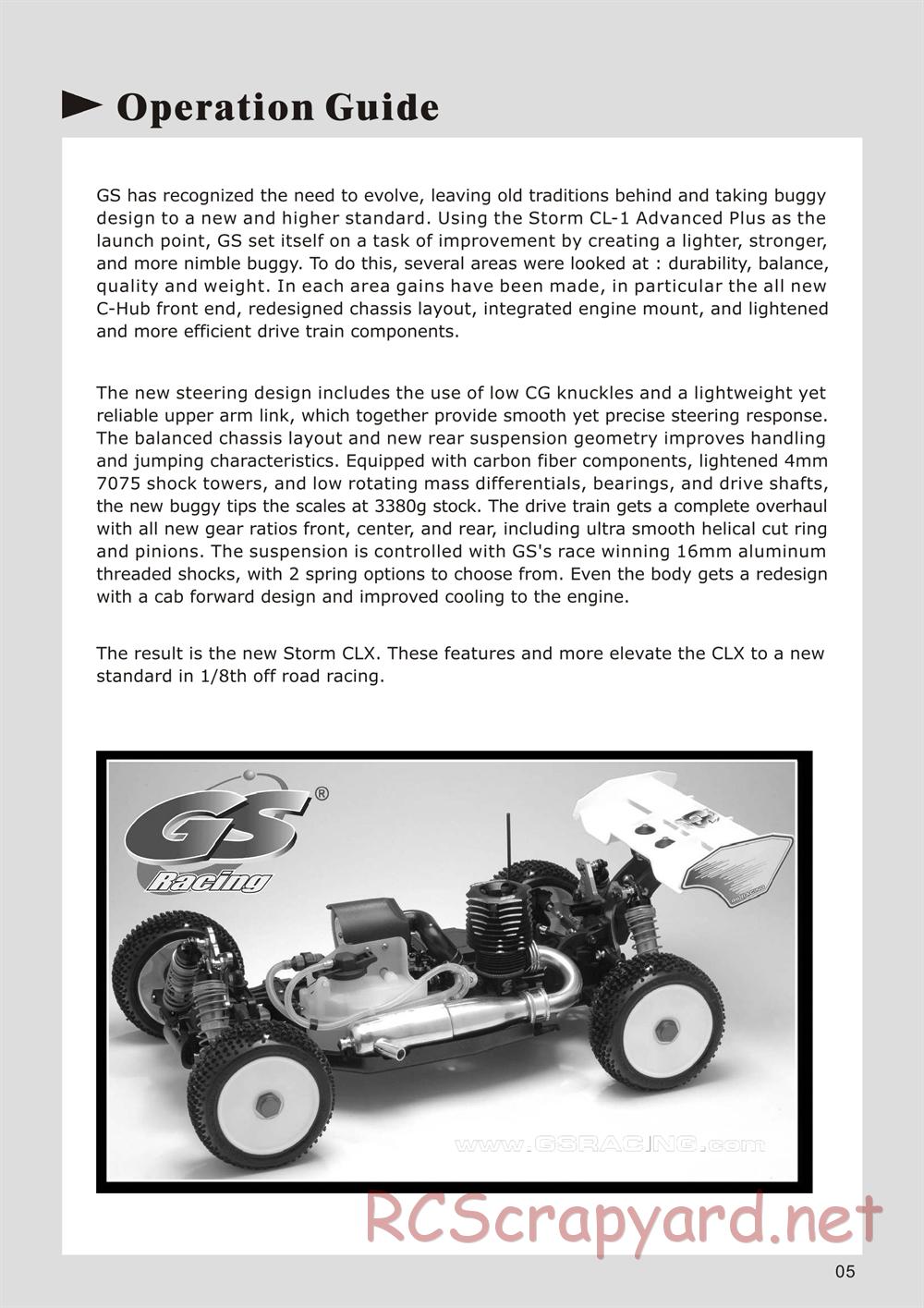 GS-Racing - Storm CLX - Manual - Page 5