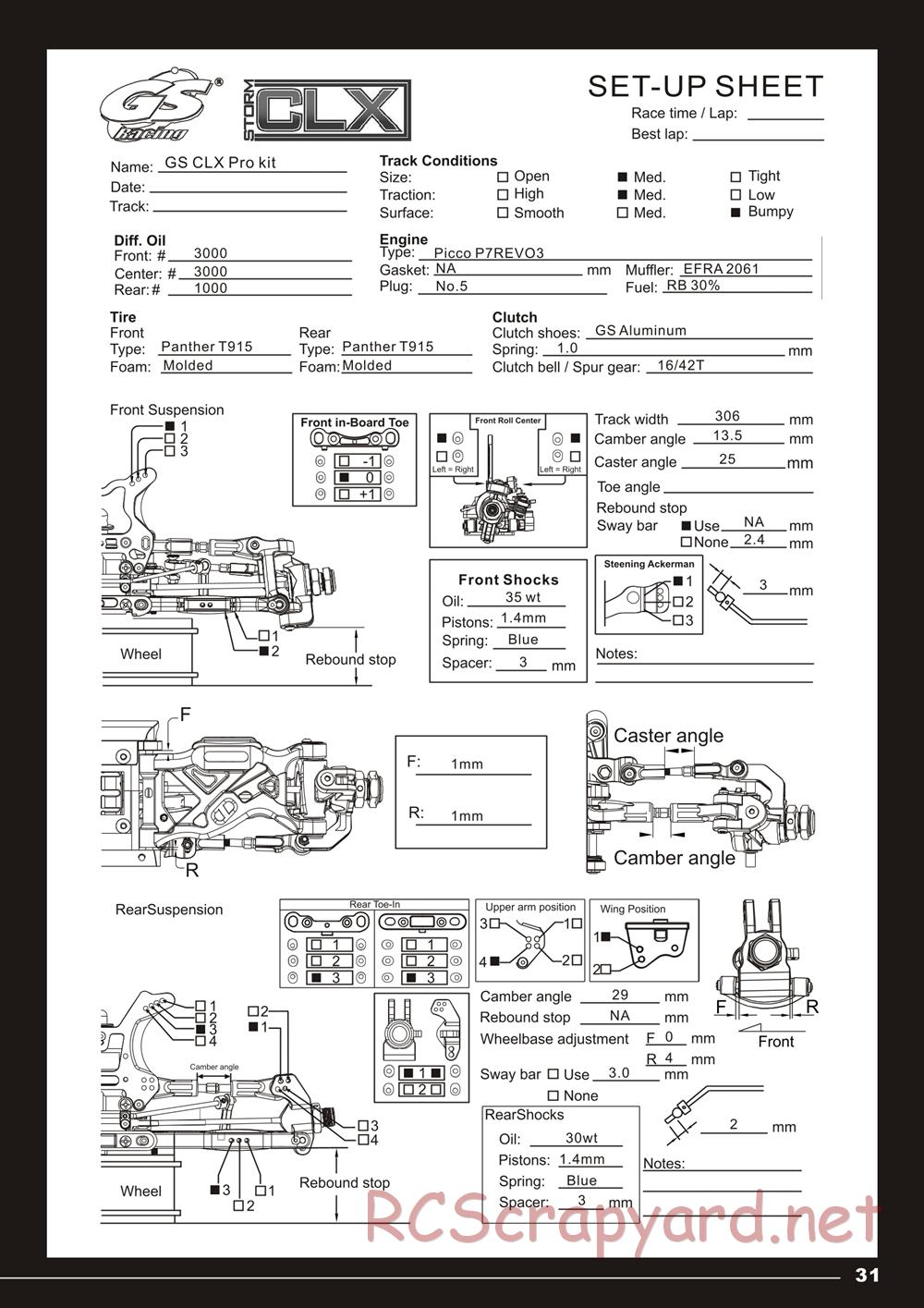 GS-Racing - Storm CLX - Manual - Page 31