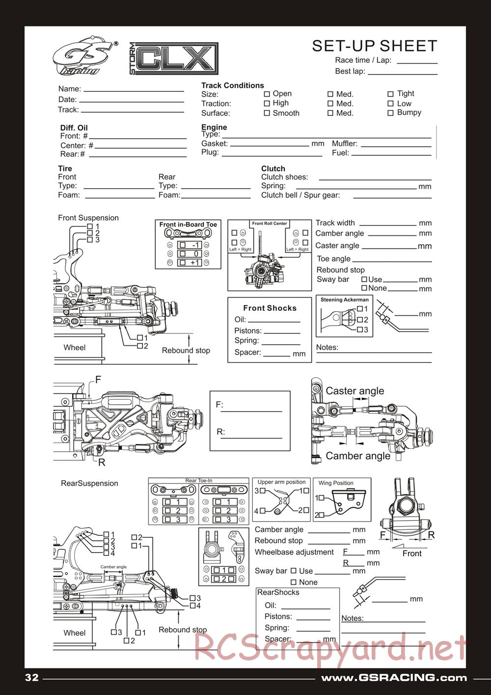 GS-Racing - Storm CLX - Manual - Page 32
