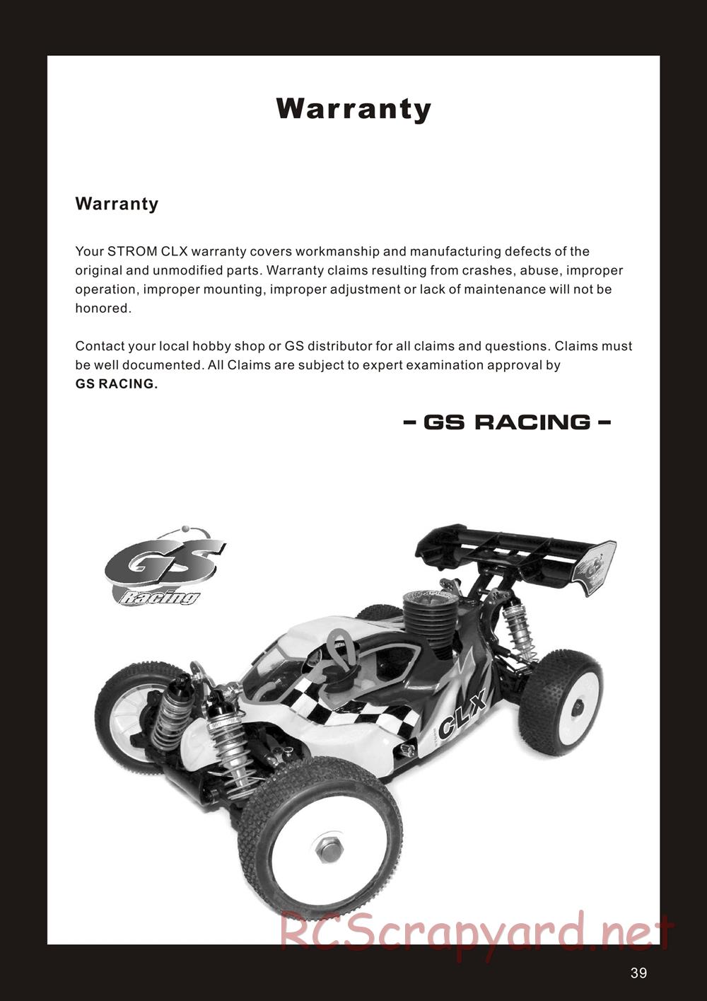 GS-Racing - Storm CLX - Manual - Page 35