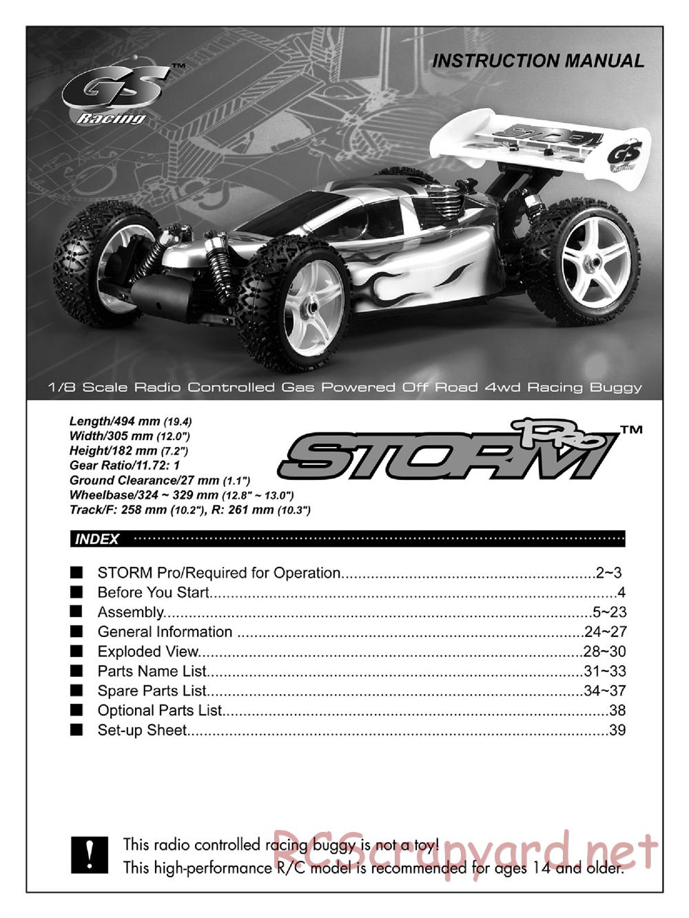 GS-Racing - Storm - Manual - Page 1