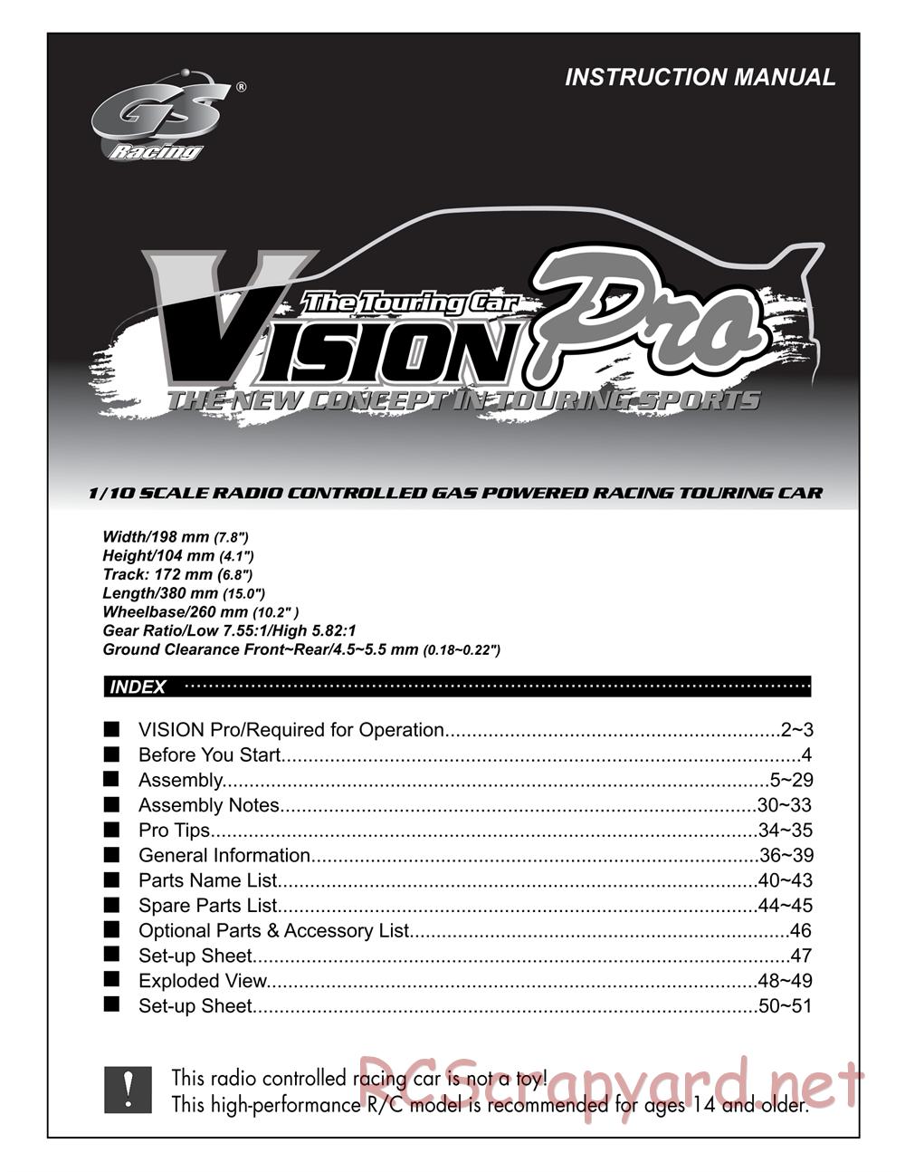 GS-Racing - Vision Pro - Manual - Page 1