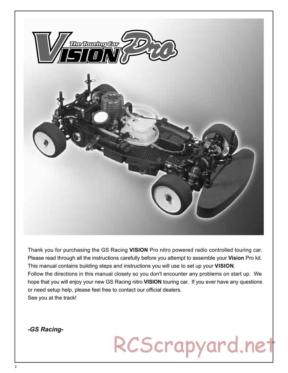 GS-Racing - Vision Pro - Manual - Page 2