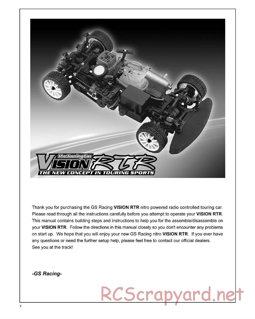 GS-Racing - Vision RTR - Manual - Page 2
