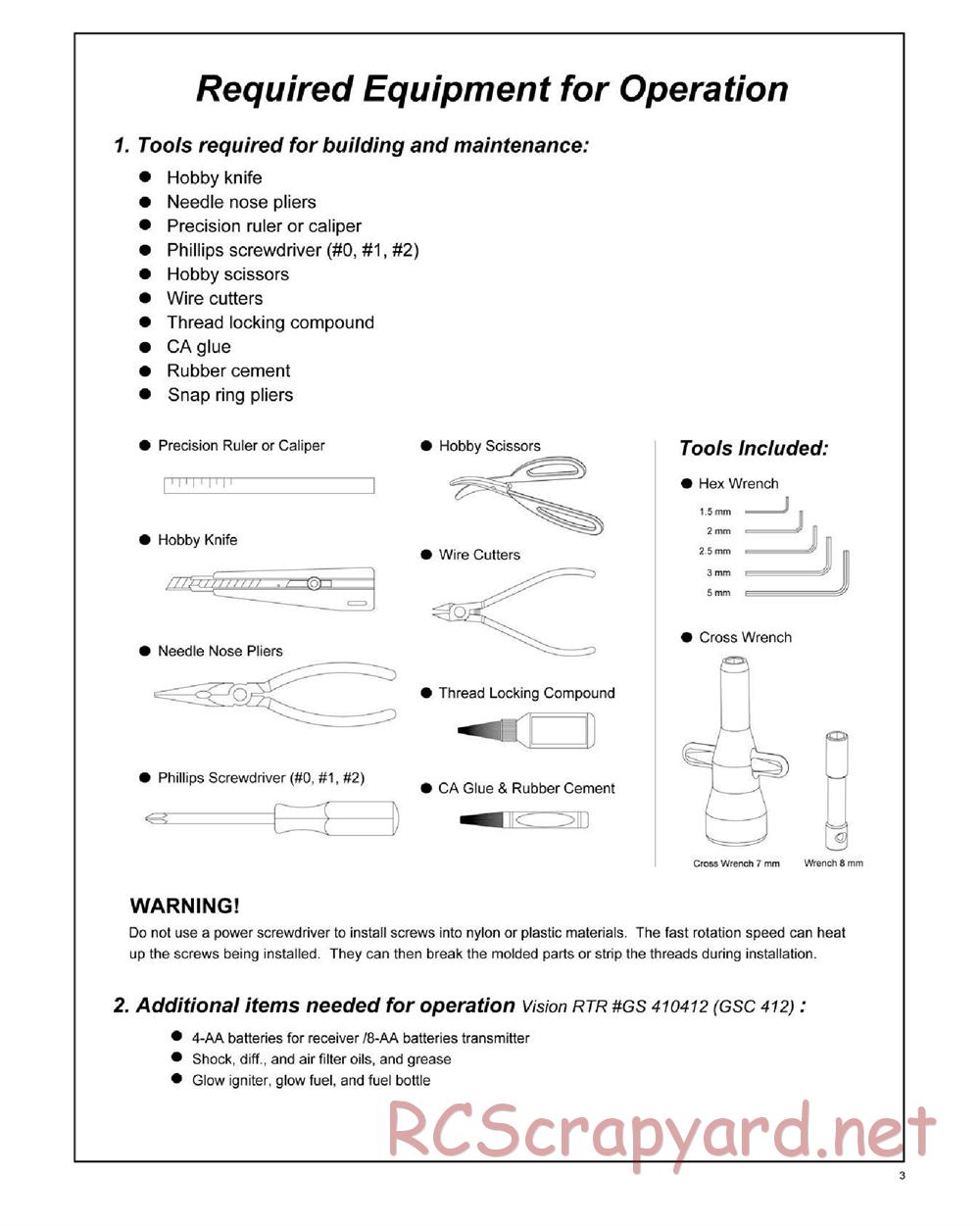 GS-Racing - Vision RTR - Manual - Page 3