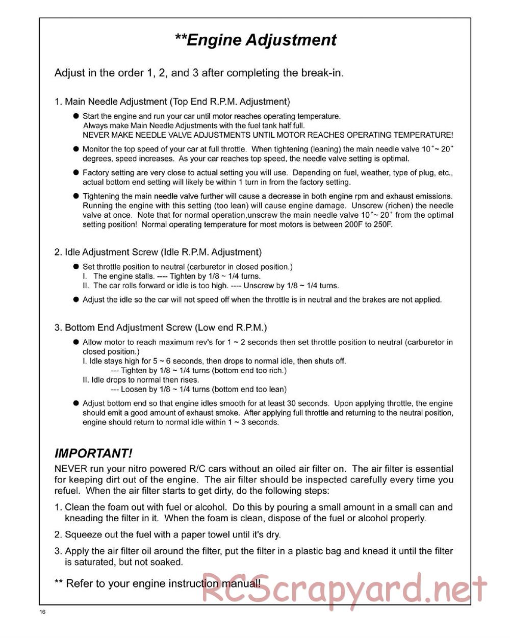 GS-Racing - Vision RTR - Manual - Page 16