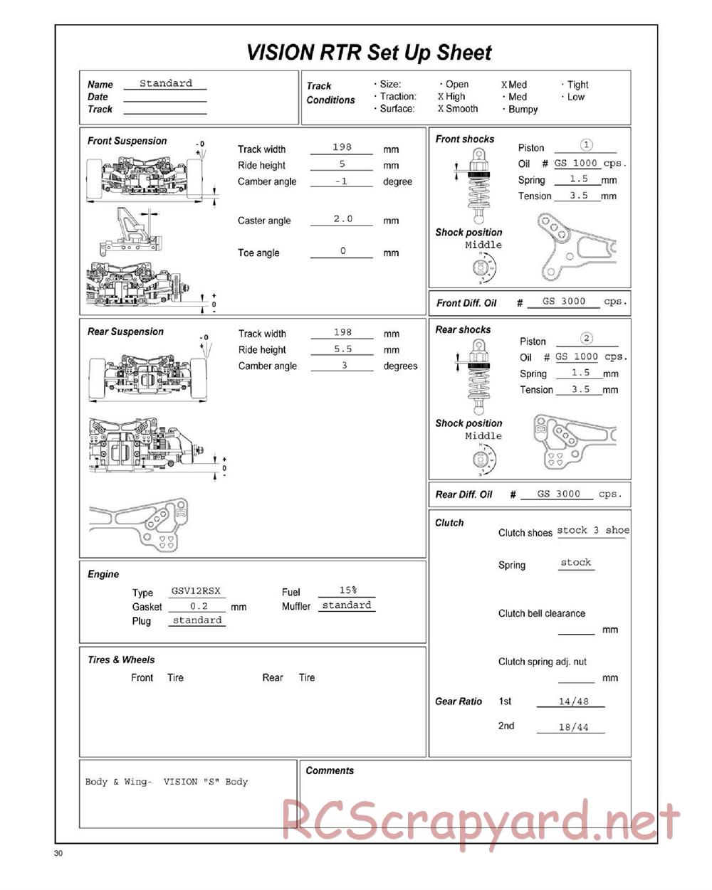 GS-Racing - Vision RTR - Manual - Page 30