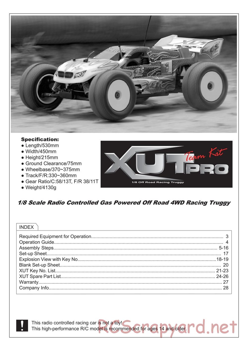 GS-Racing - XUT Pro Team - Manual - Page 1