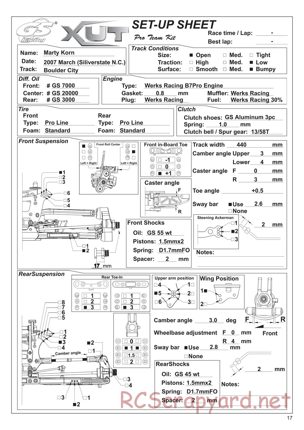 GS-Racing - XUT Pro Team - Manual - Page 23