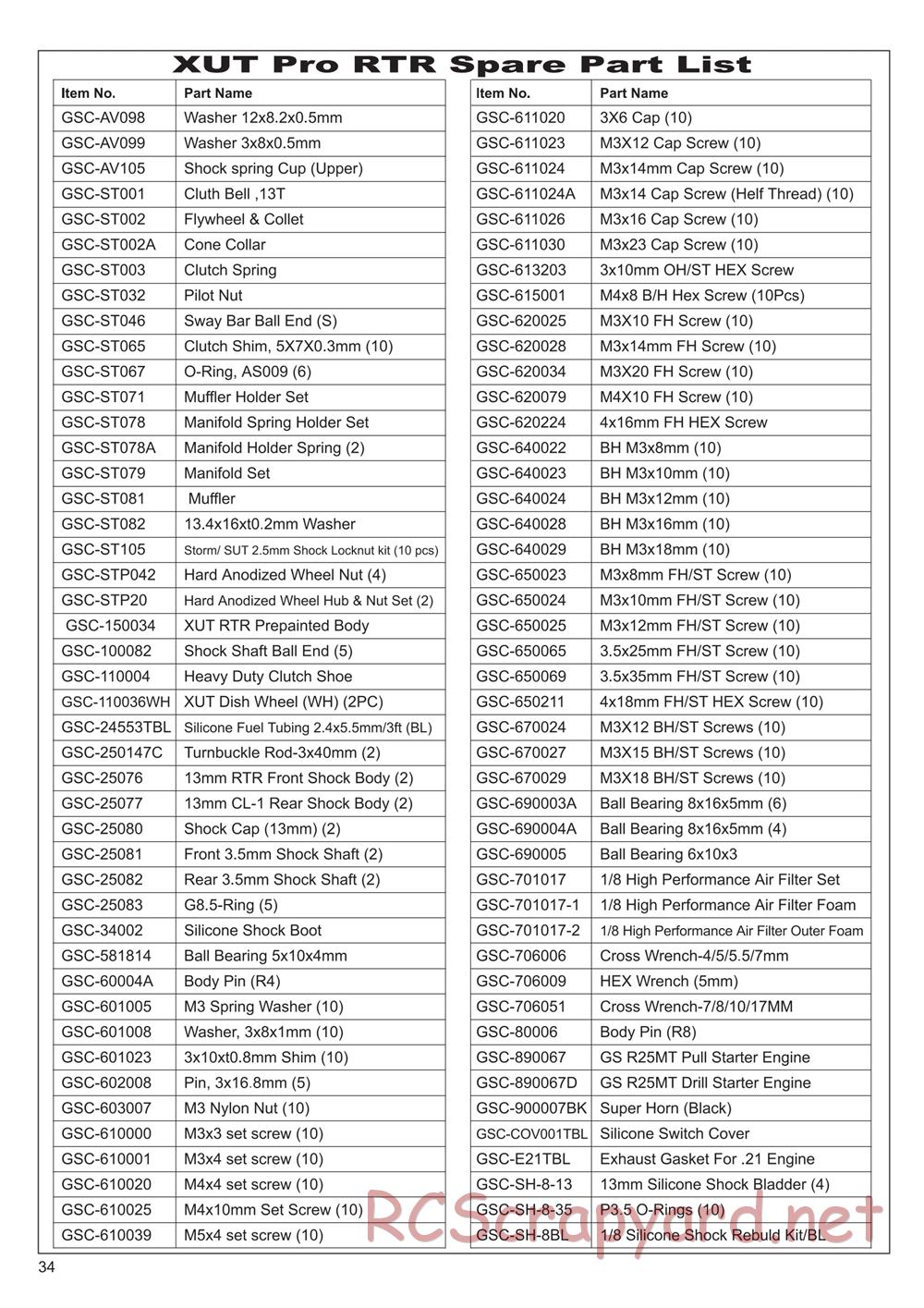 GS-Racing - XUT Pro - Manual - Page 34