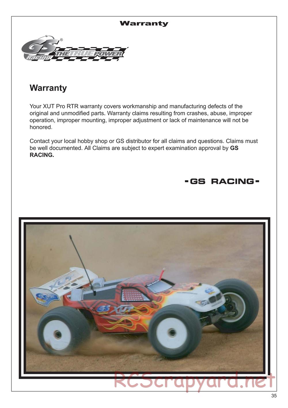 GS-Racing - XUT Pro - Manual - Page 35