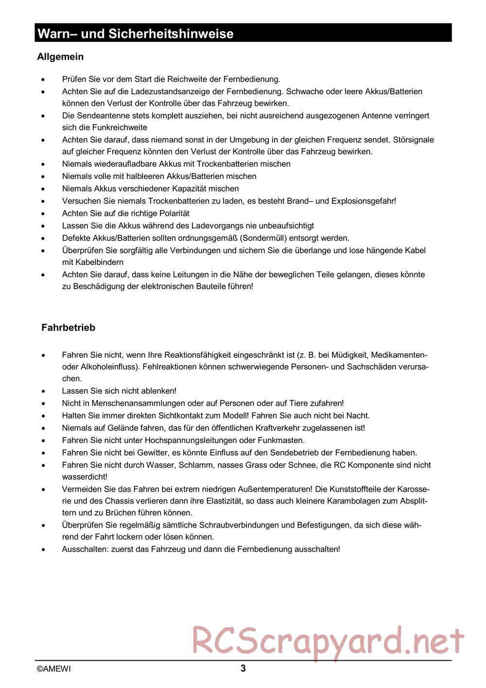 HBX / Amewi - Xmissile - Manual - Page 3