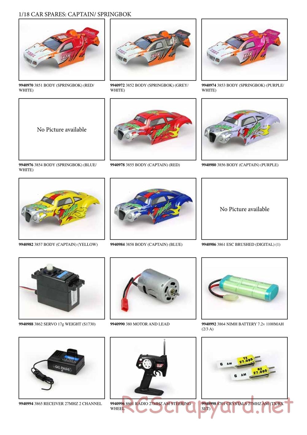 HBX - Captain - Parts List - Page 3