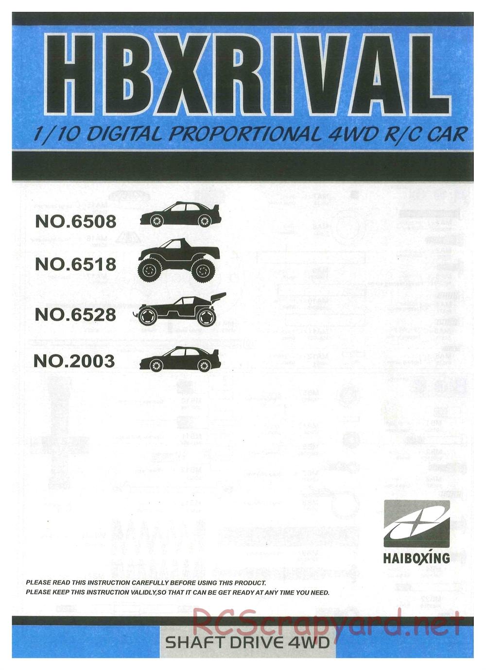 HBX - Max XT (Motive) - Manual - Page 15