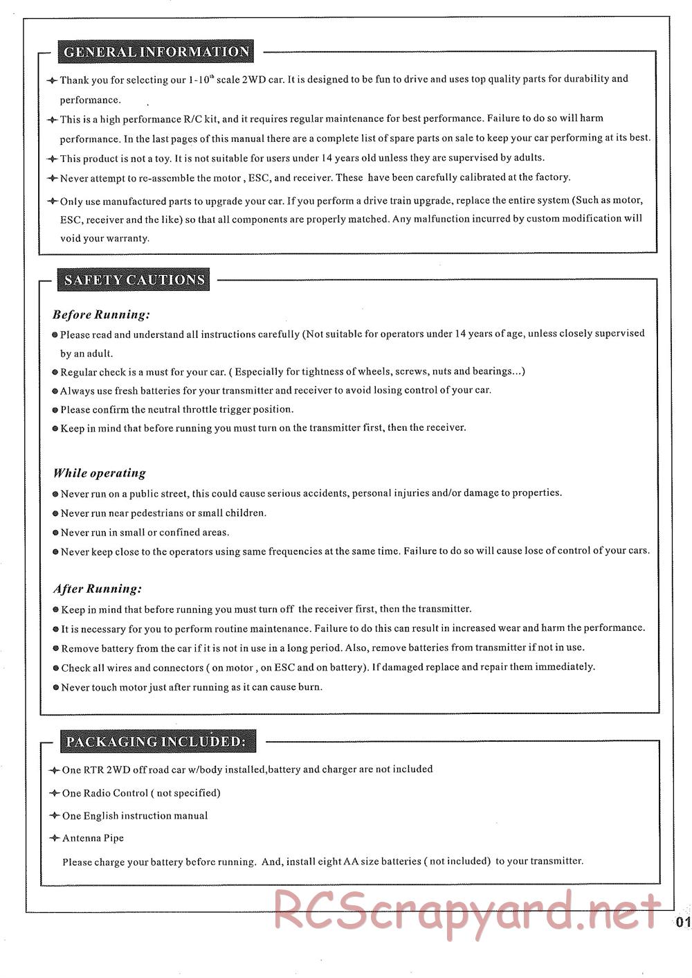 HBX - Hellhound - Manual - Page 1