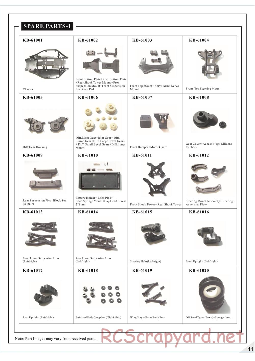 HBX - Quakewave - Parts List - Page 1