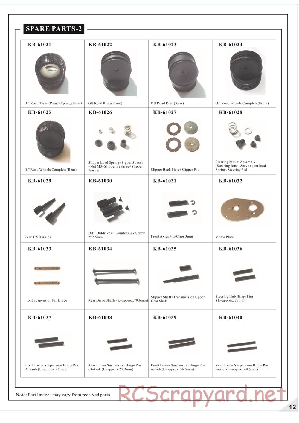 HBX - Quakewave - Parts List - Page 2