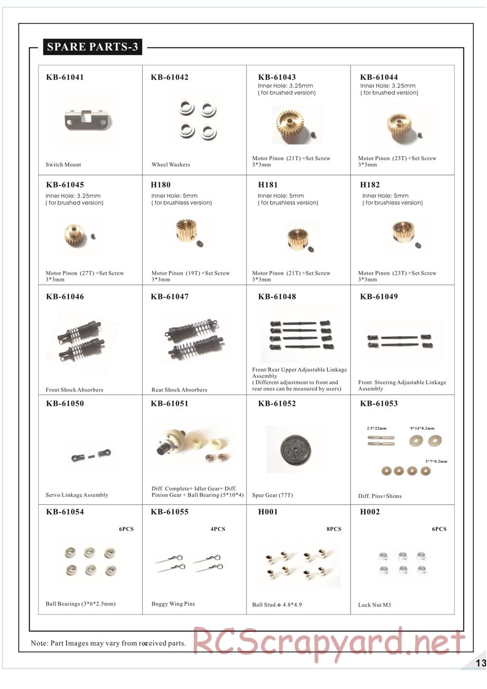 HBX - Quakewave - Parts List - Page 3