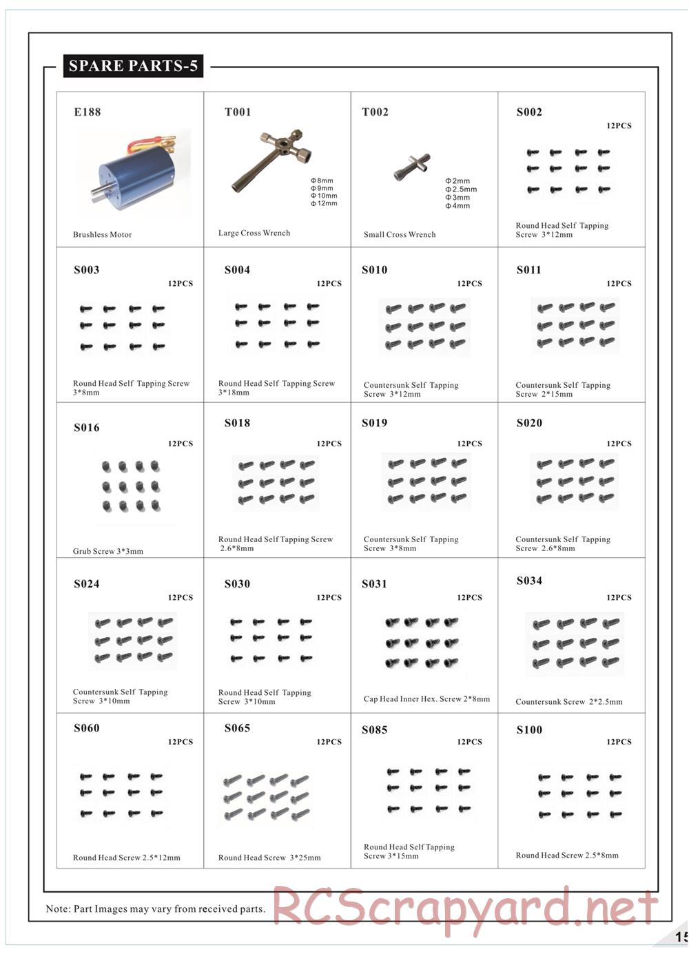 HBX - Quakewave - Parts List - Page 5