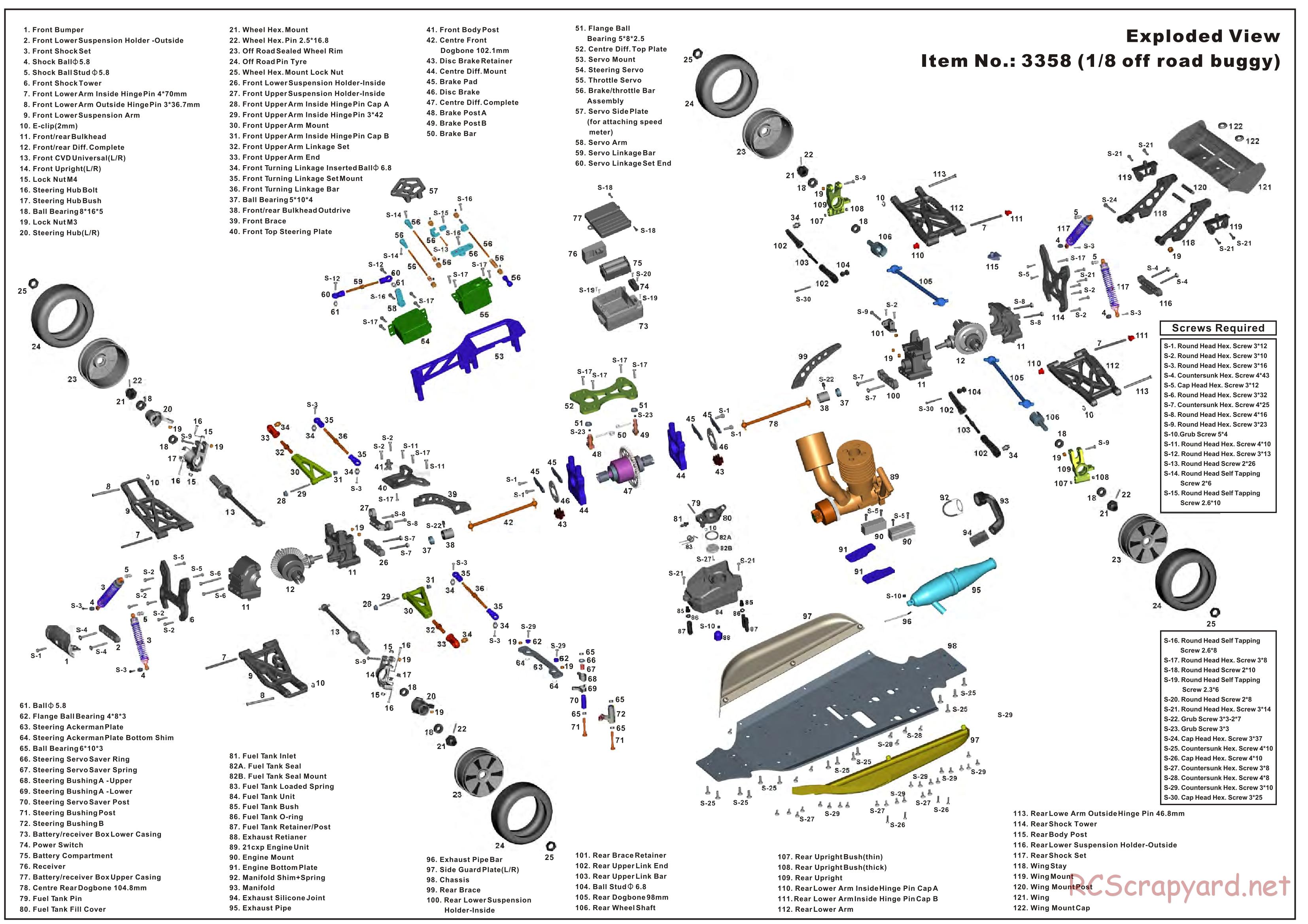 HBX - Rattlesnake - Exploded View