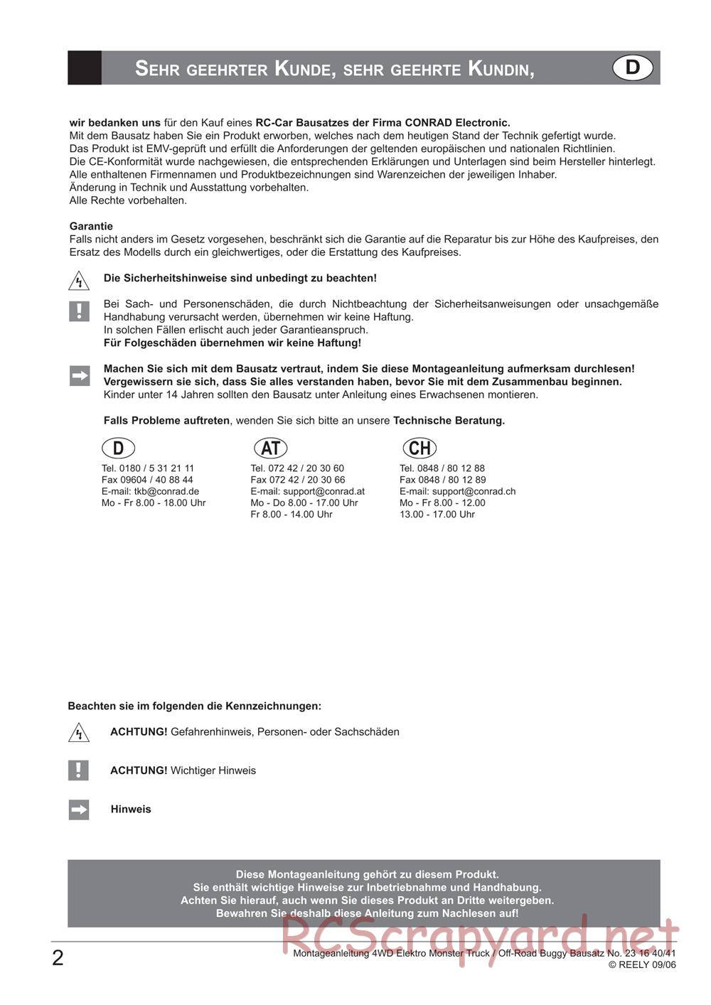 HBX - Reely Cross Tiger - Manual - Page 4