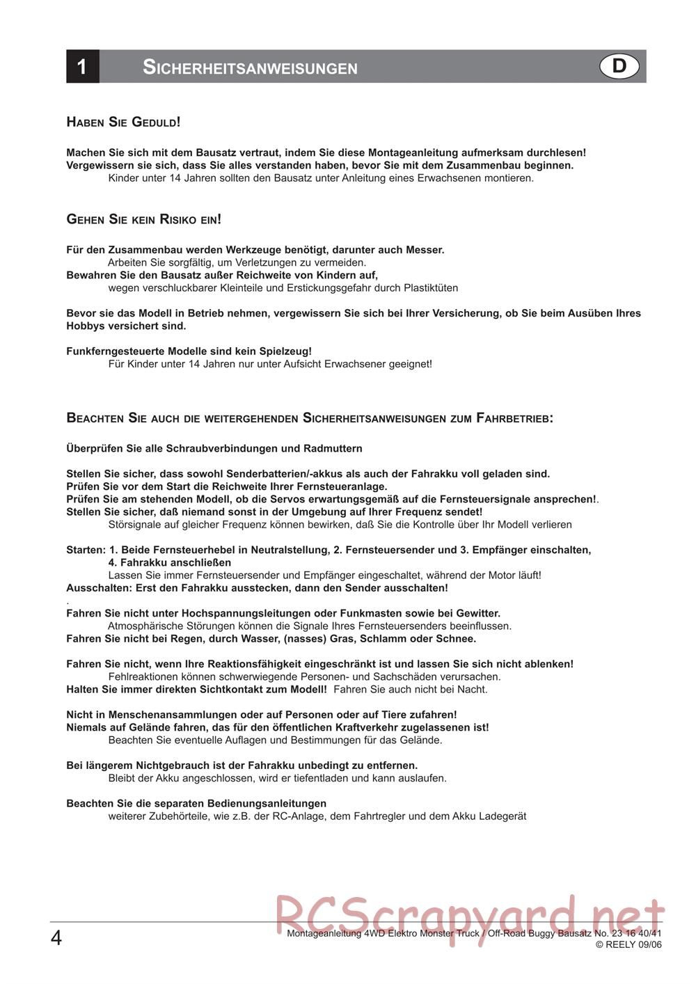 HBX - Reely Cross Tiger - Manual - Page 6