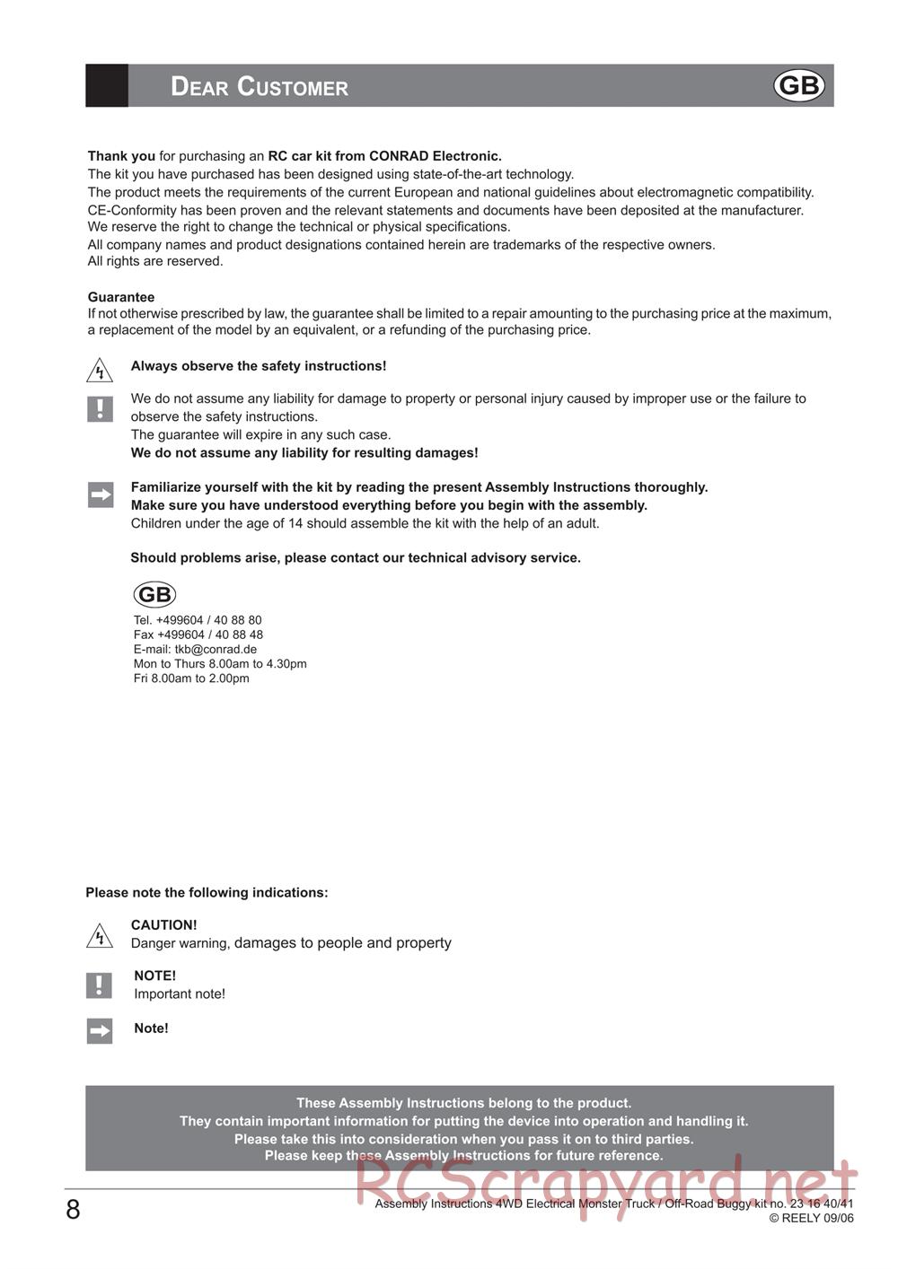 HBX - Reely Cross Tiger - Manual - Page 10