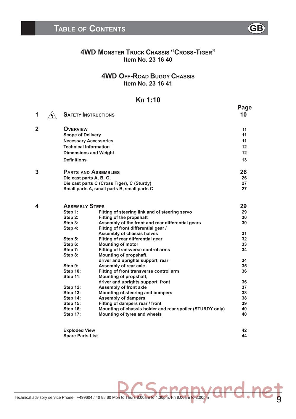 HBX - Reely Cross Tiger - Manual - Page 11
