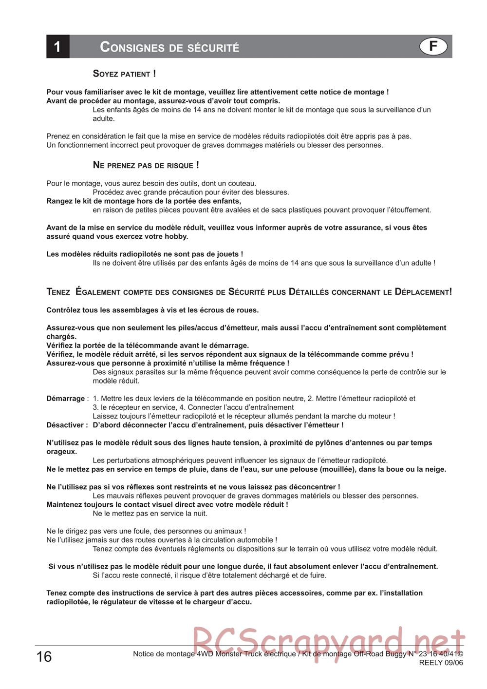 HBX - Reely Cross Tiger - Manual - Page 18