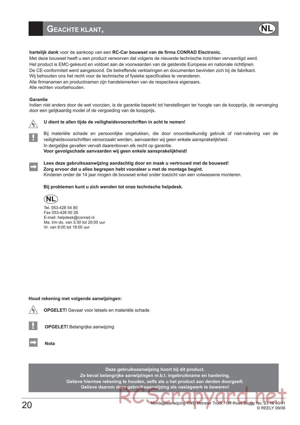 HBX - Reely Cross Tiger - Manual - Page 22