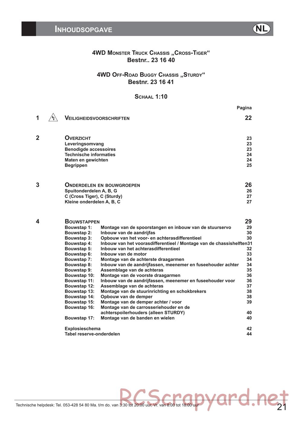 HBX - Reely Cross Tiger - Manual - Page 23