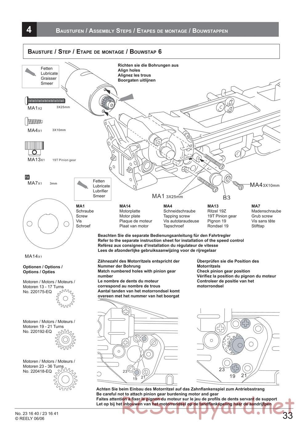 HBX - Reely Cross Tiger - Manual - Page 35