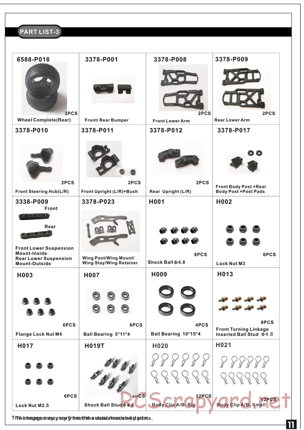 HBX - Rocket - Parts List - Page 3