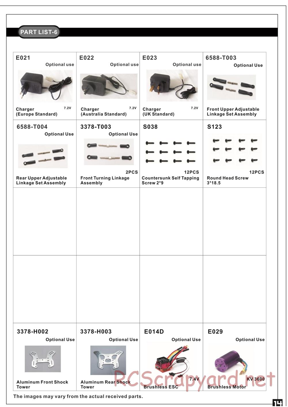HBX - Rocket - Parts List - Page 6