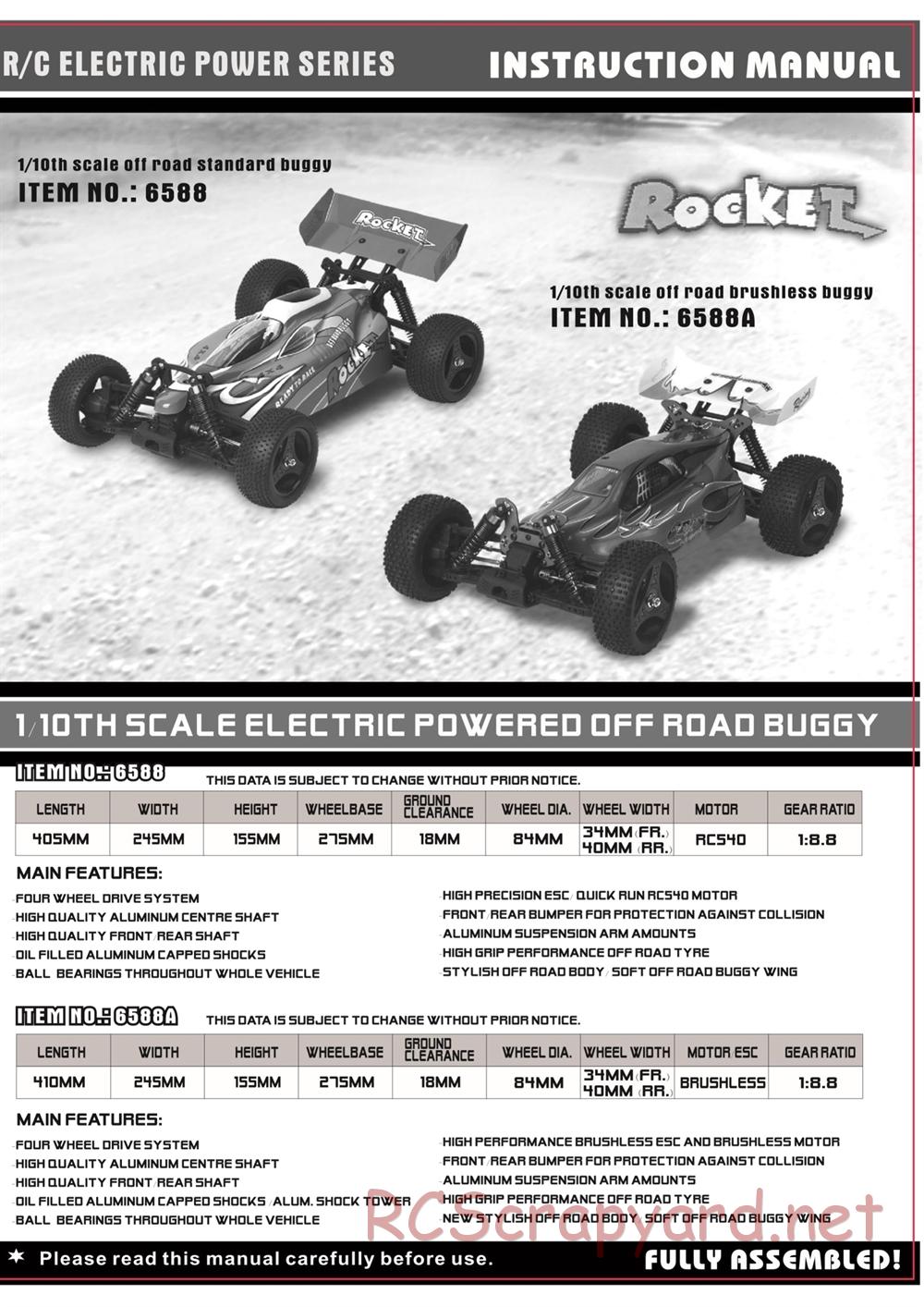 HBX - Rocket - Manual - Page 1