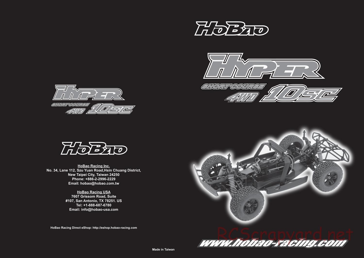 Hobao - Hyper 10SC Electric - Manual - Page 1