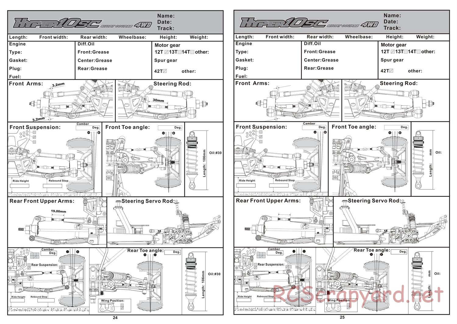 Hobao - Hyper 10SC Electric - Manual - Page 14