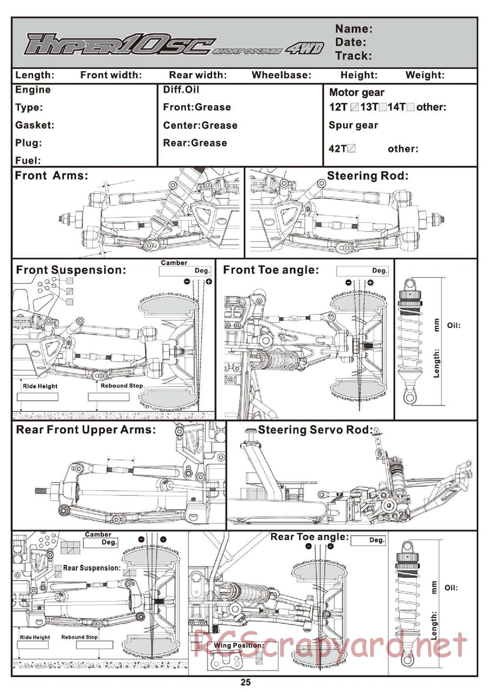 Hobao - Hyper 10SC Nitro - Manual - Page 28