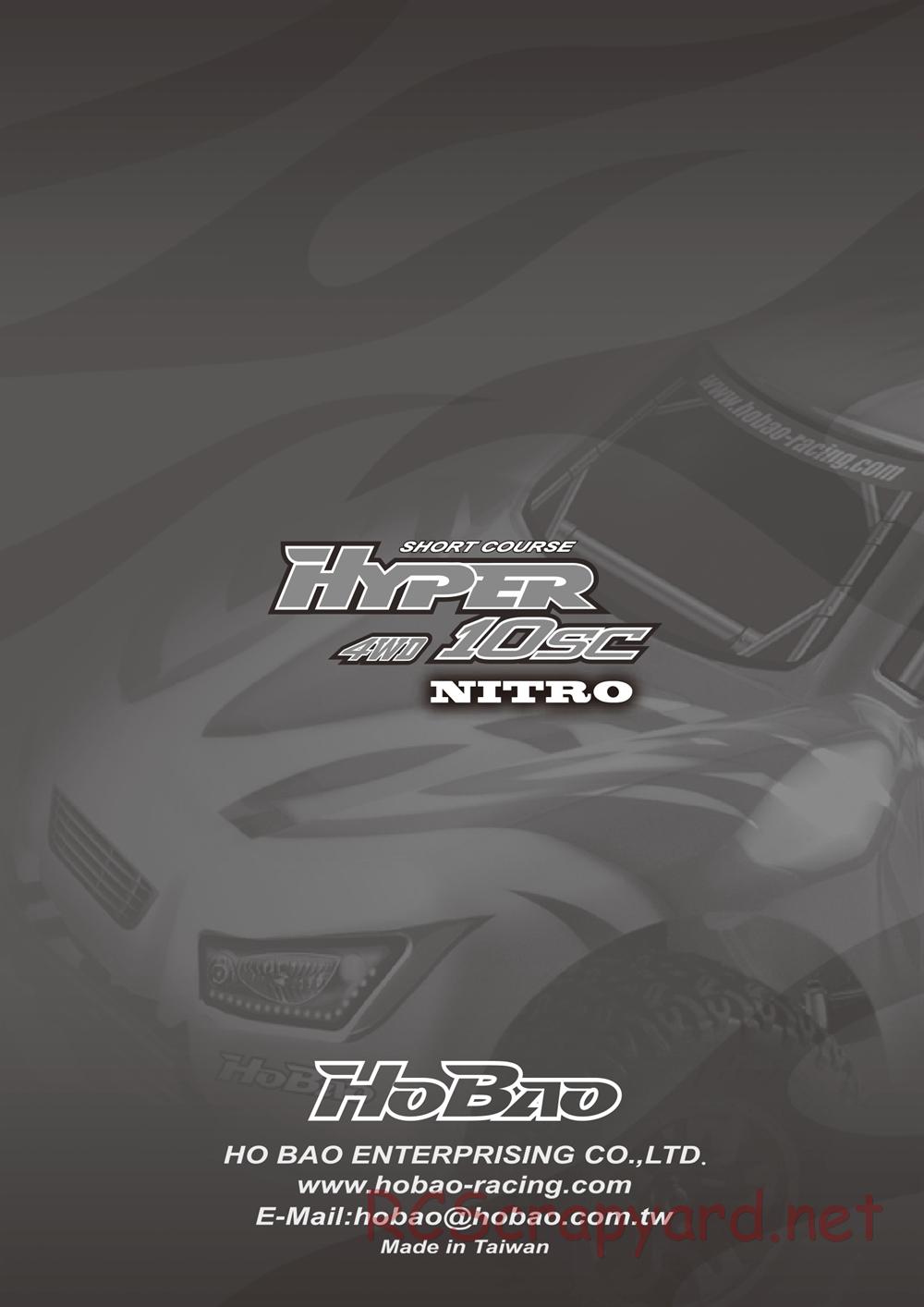 Hobao - Hyper 10SC Nitro - Manual - Page 34