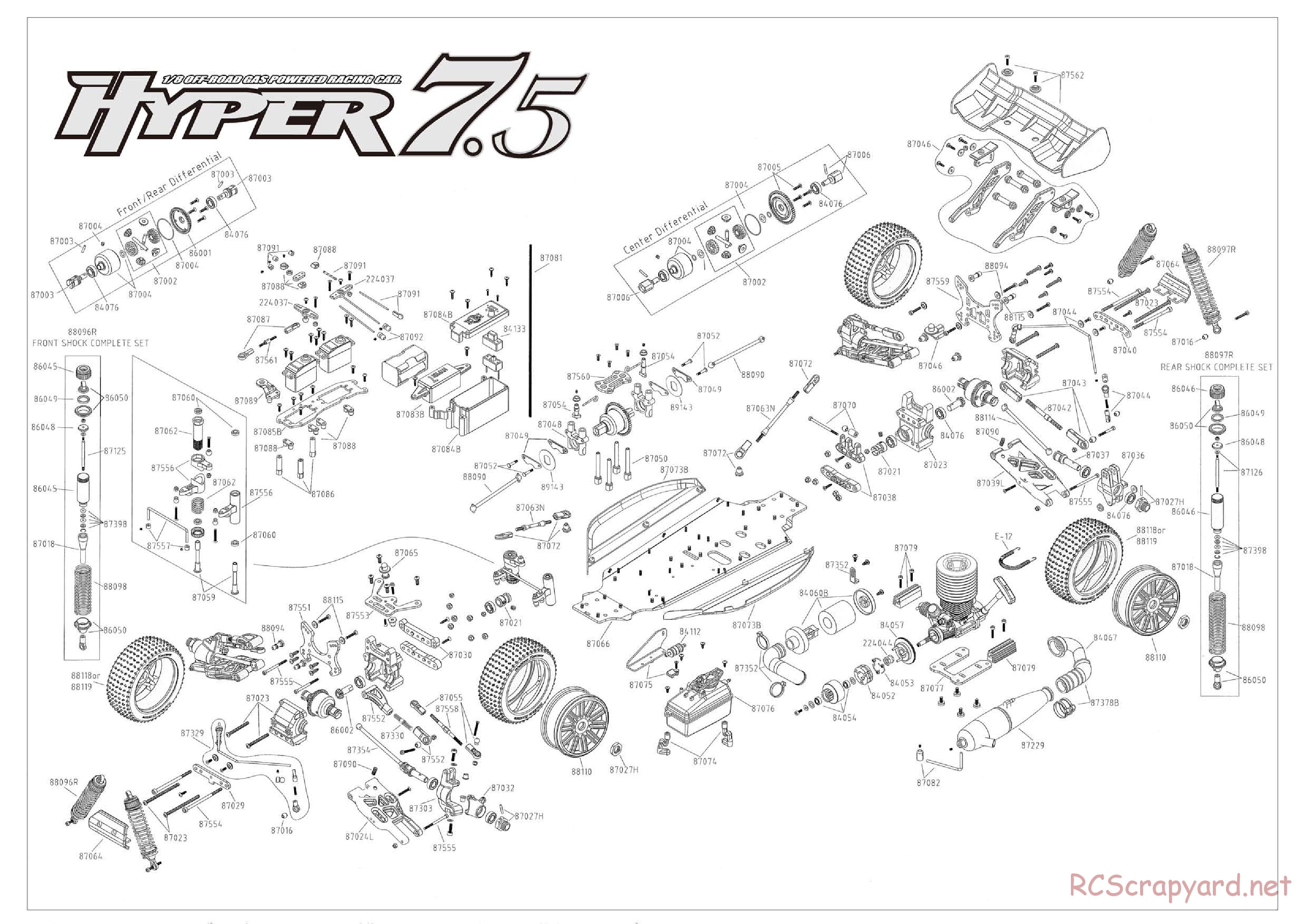 Hobao - Hyper 7.5 - Exploded View