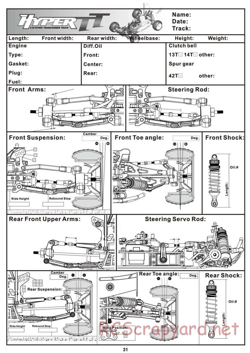 Hobao - Hyper TT Nitro - Manual - Page 32