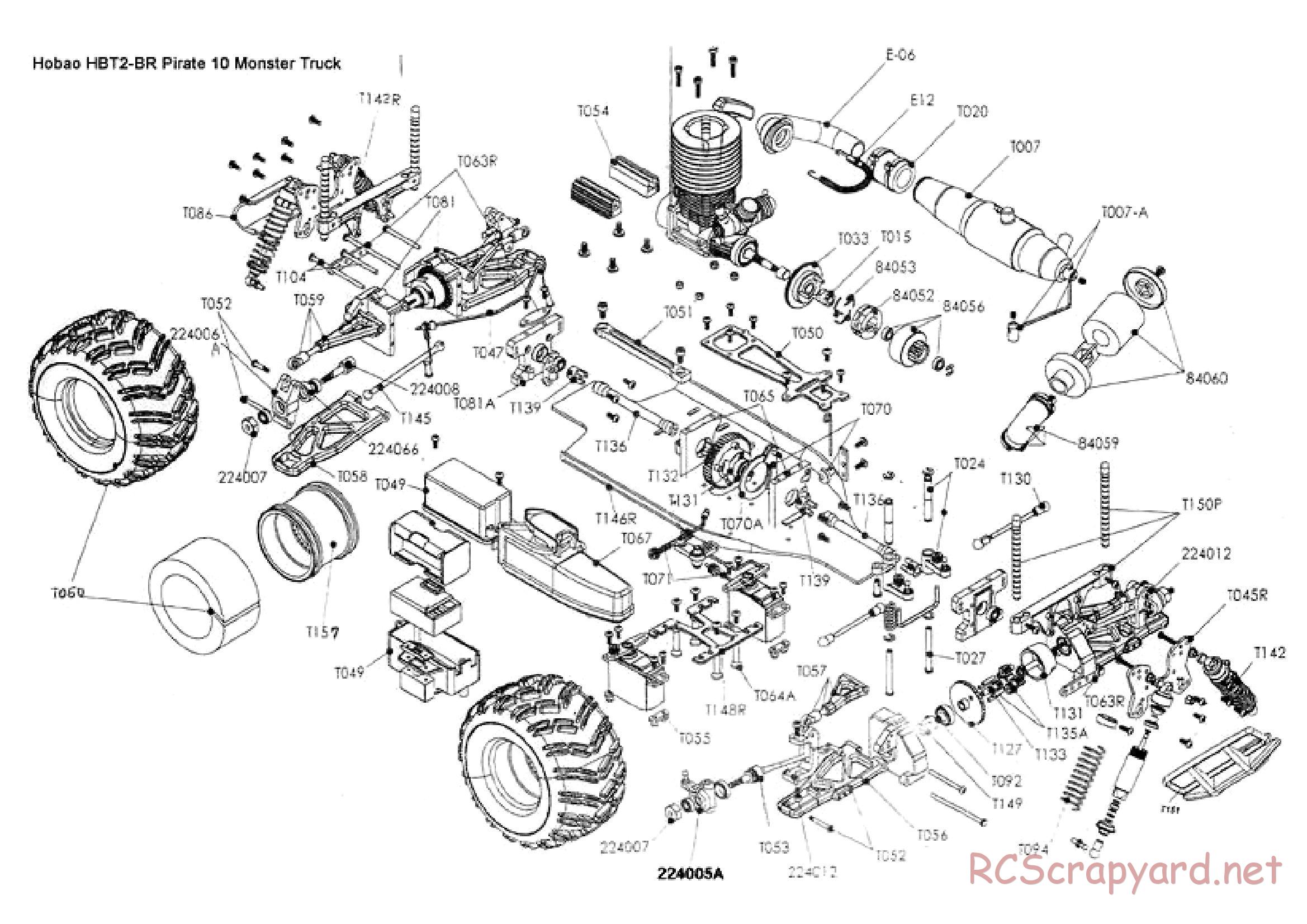 Hobao - Pirate RT - Exploded View