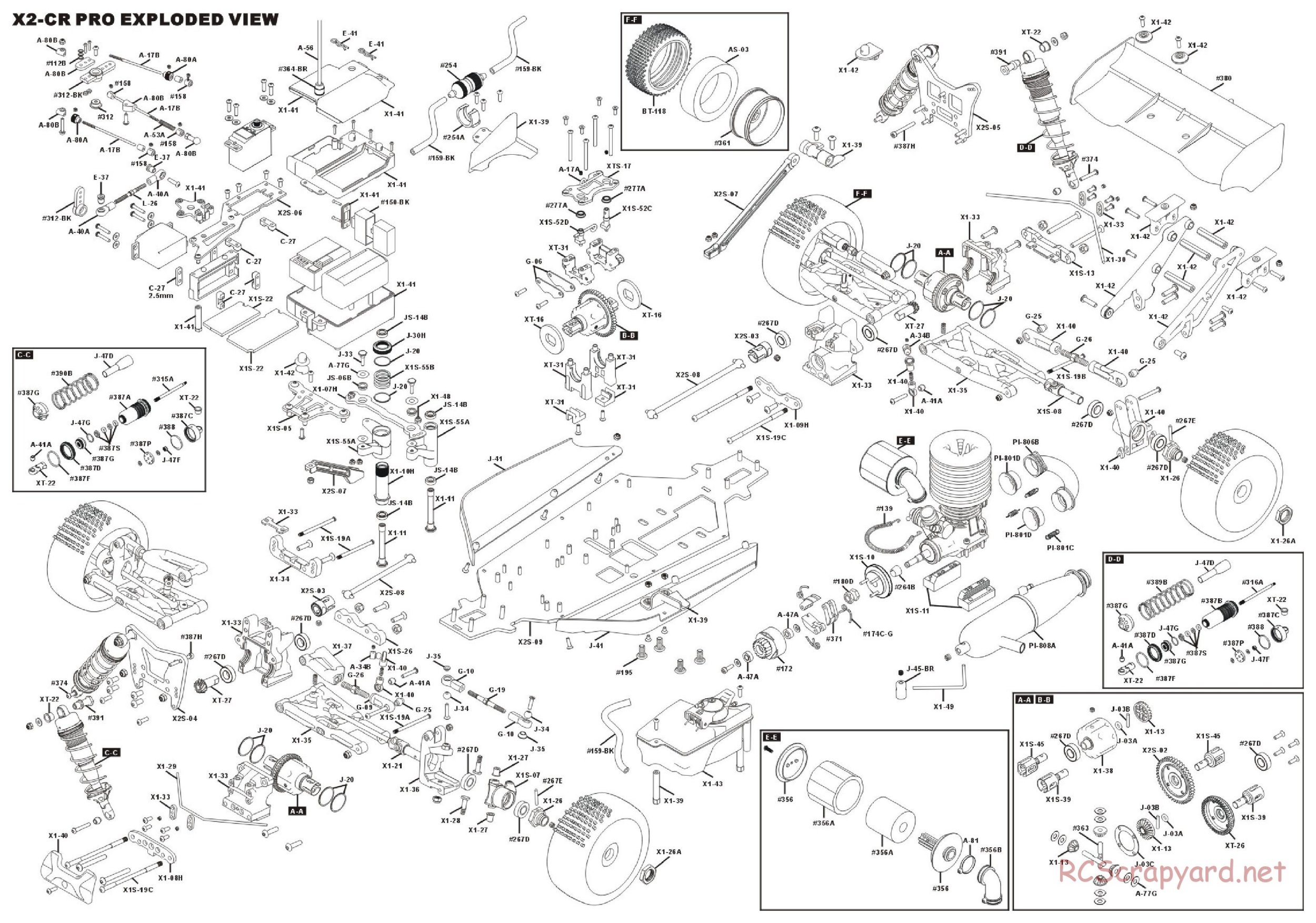 Hong-Nor - X2-CR Pro - Exploded View