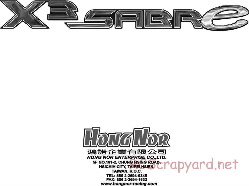 Hong-Nor - X3 Sabre-e - Manual - Page 40