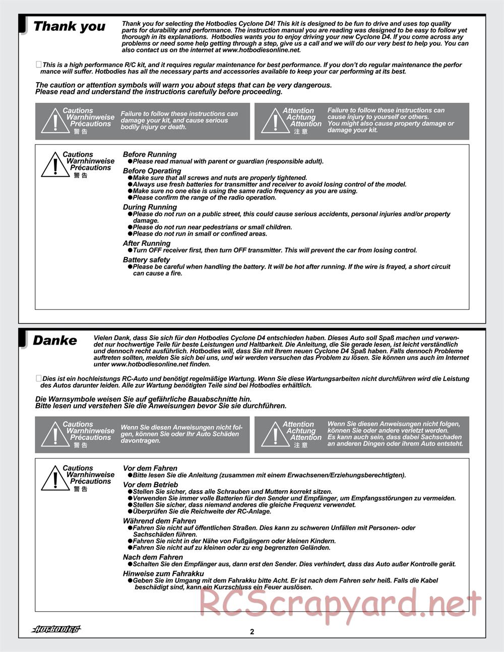 Hot Bodies - Cyclone D4 - Manual - Page 2