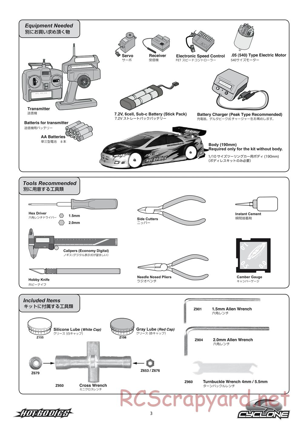 Hot Bodies - Cyclone S - Manual - Page 3